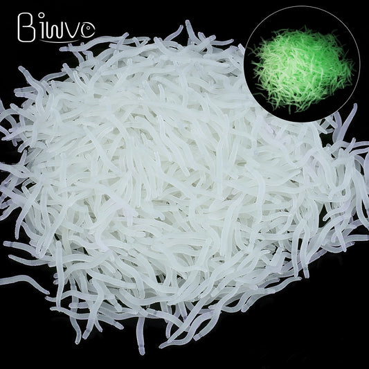 BIWVO 50Pcs 100Pcs 35MM Artifici Bait Worm Soft Lure Minnow Tackle Goods For Sea Fishing Pike Swimbait Accessories