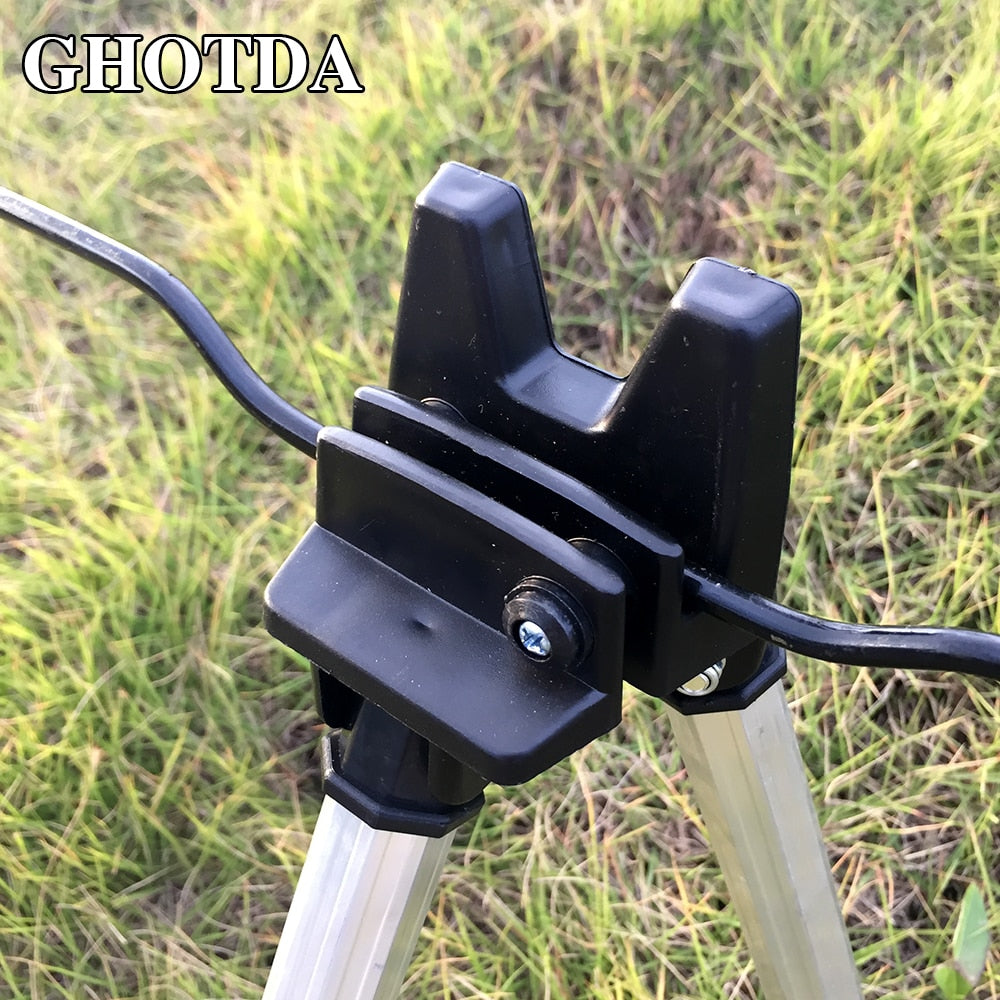 GHOTDA Aluminum Alloy Telescopic Fishing Tripod Holder Stand for Fishing Rod
