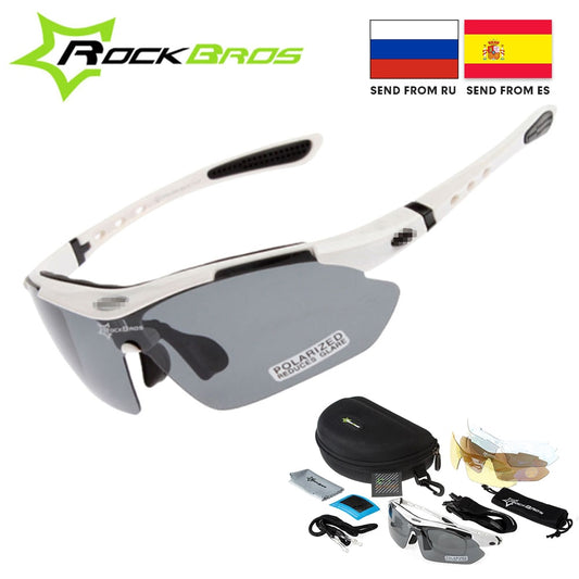 Sport RockBros Fishing Glasses Polarized Glasses Sports Sunglasses Outdoor Fishing Sunglasses TR90 Goggles Eyewear 5 Lens