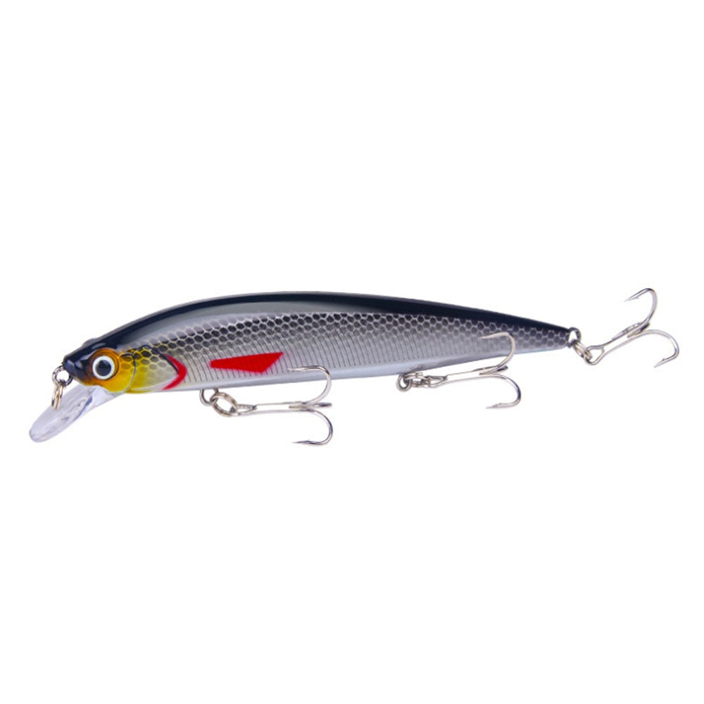 1Pcs Lifelike Wobbler Fishing Lure 3D Eyes 14cm/18.5g Minnow Artificial Hard Bait Fishing Tackle Floating Lure with 6# Hooks