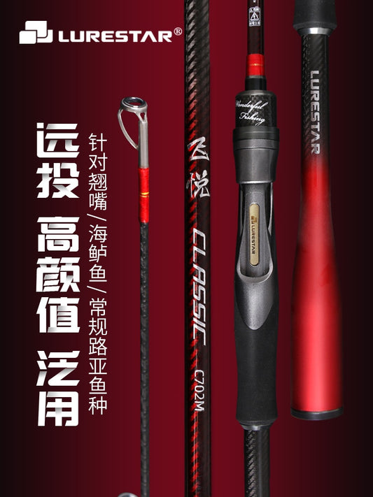 LURESTAR CLASSIC High Carbon Spinning Casting Fishing Rod 1.98-2.58m M/ML/MHPower Lure WT3-32g Distance Throwing rod Fishing Rod