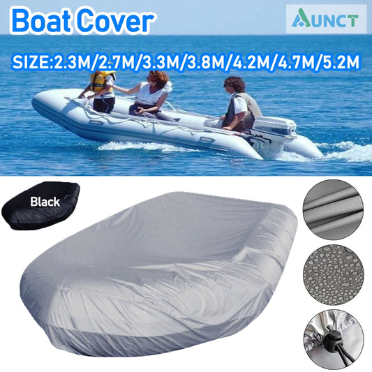 V Shape Marine Boat Cover Waterproof Dustproof AntiUV Rain Snow Inflatable Boat Dinghy Fishing Rubber Boat Universal Kayak Cover
