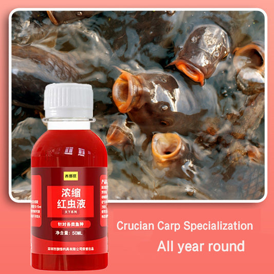 Fish Bait Additive 60ml Concentrated Red Worm Liquid High Concentration FishBait Attractant Tackle Food for Trout Cod Carp Bassv