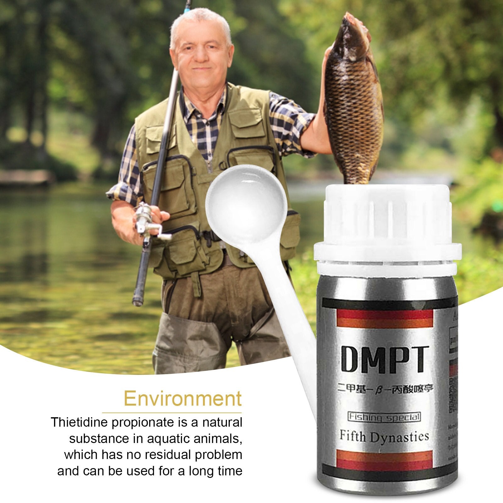 DMPT Fish Attractant, 80g Fishing Bait Additive Powder, Fishing